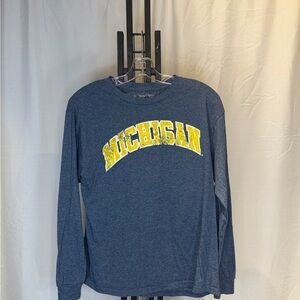 Michigan Long Sleeve Blue Shirt